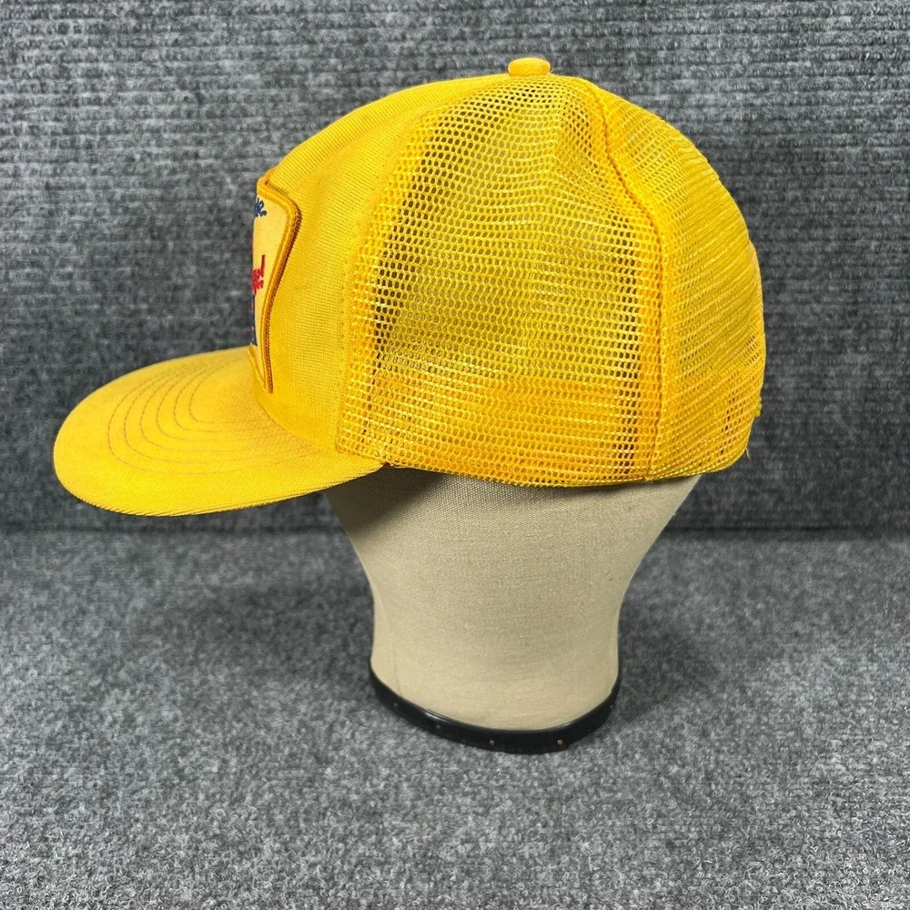 Vintage Pepsi Challenge Cap Hat Mens Snap Back Yellow Mesh Trucker 1980s